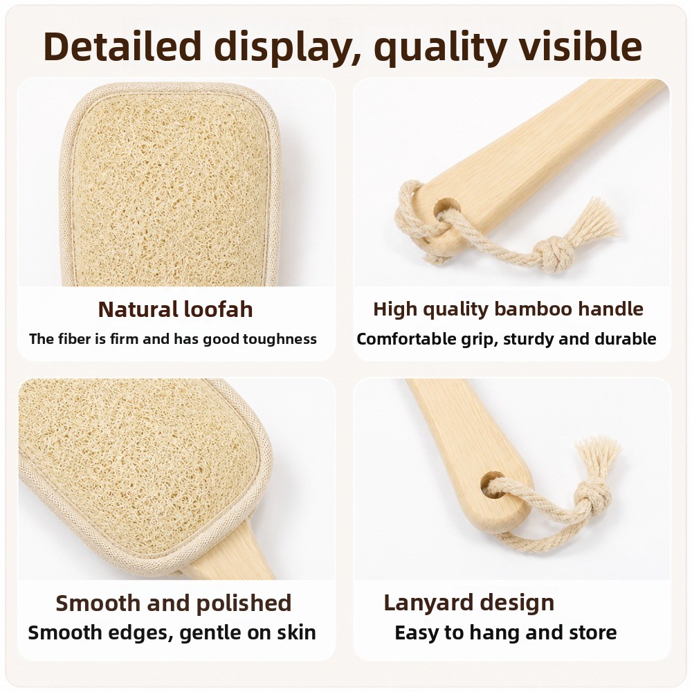 Cepillo de baño de lufa natura - Body Loofah Natural reseña y precio